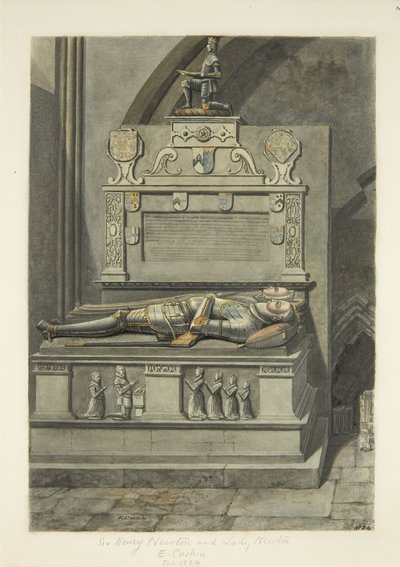 Monument to Sir Henry Newton, and Lady Newton in Bristol Cathedral by Edward Cashin