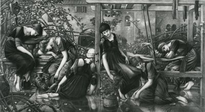 The Garden Court, from the Briar Rose Series by Edward Coley (after) Burne Jones
