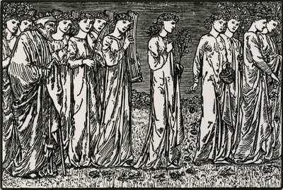The Procession to the Hill by Edward Coley (after) Burne Jones