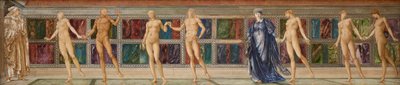 The Pilgrim in the Garden of Idleness - Study of nine Figures, c.1874 by Edward Coley (studio of) Burne Jones