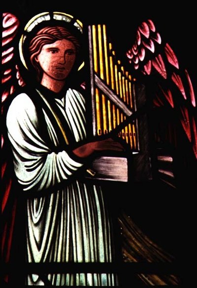 Angel with a portative organ by Edward Coley Burne Jones