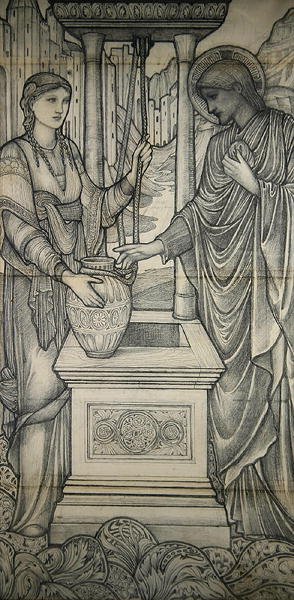 Christ with the Woman of Samaria at the Well by Edward Coley Burne Jones