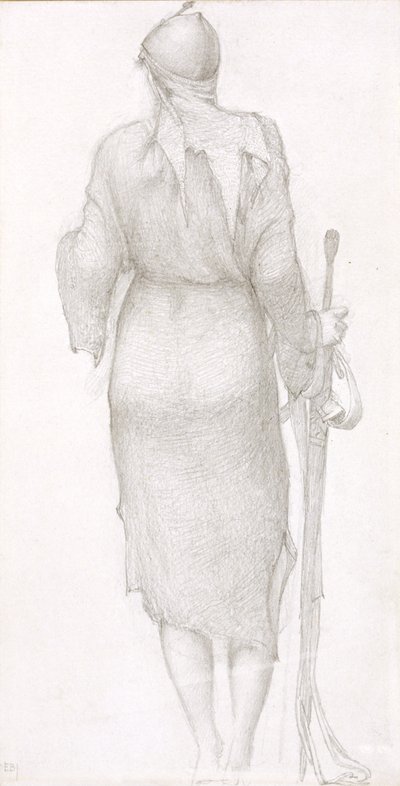 Figure Study Arthur in Avalon by Edward Coley Burne-Jones