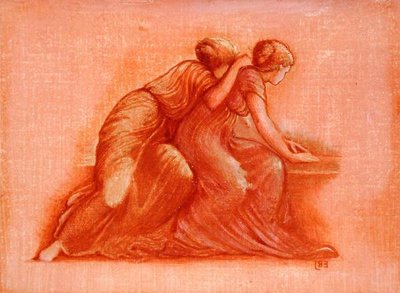 Figures on a Balcony by Edward Coley Burne Jones