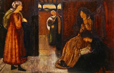 Interior with Figures by Edward Coley Burne Jones