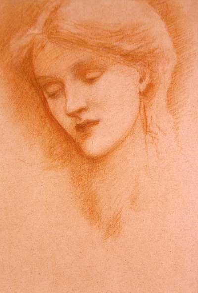 Portrait of a Young Woman by Edward Coley Burne Jones
