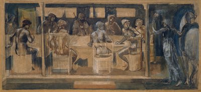 Quest for the Holy Grail - Study for the Summons by Edward Coley Burne Jones