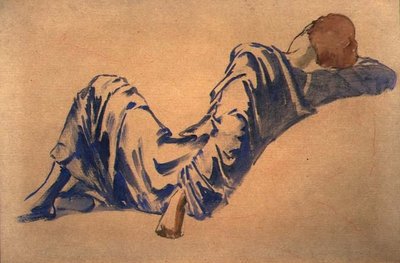 Study of a Sleeping Courtier for the Briar Rose Series: The Council Room by Edward Coley Burne Jones