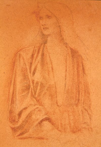 Study of a Girl by Edward Coley Burne Jones