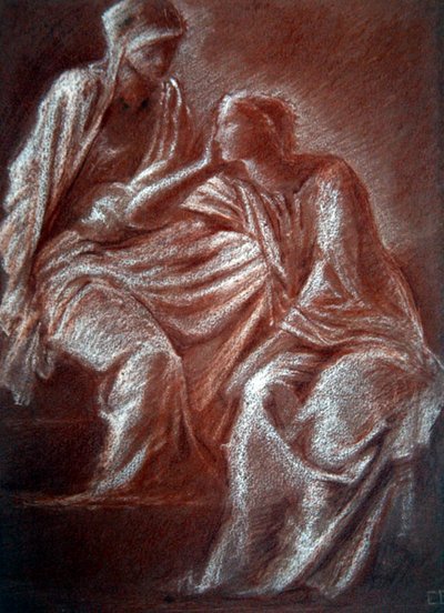 Study of Female Figures by Edward Coley Burne Jones