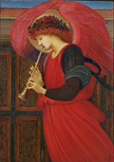 An Angel Playing a Flageolet by Edward Burne Jones