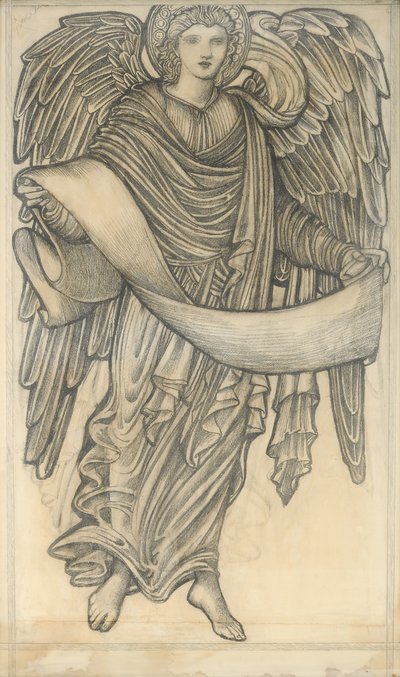 Angel with Scroll - Figure Number Eight by Edward Burne Jones
