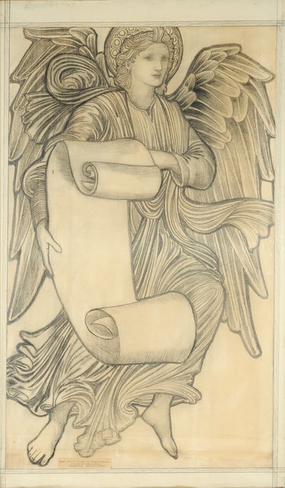 Angel with Scroll - Figure Number Seven by Edward Burne Jones