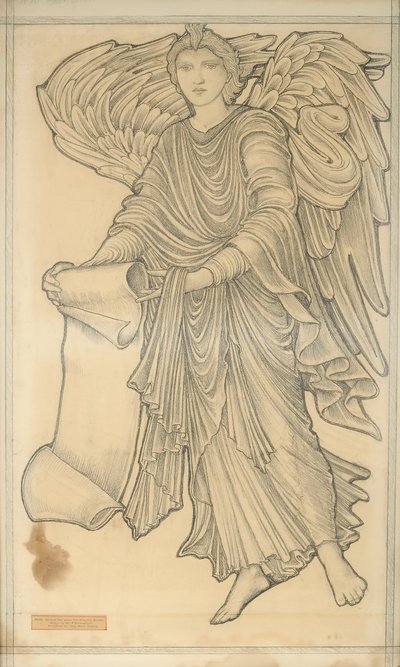 Angel with Scroll - Figure Number Ten by Edward Burne Jones