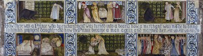 Beauty and the Beast Tile Panel, Morris, Marshall, Faulkner & Co., c.1867 by Edward Burne Jones