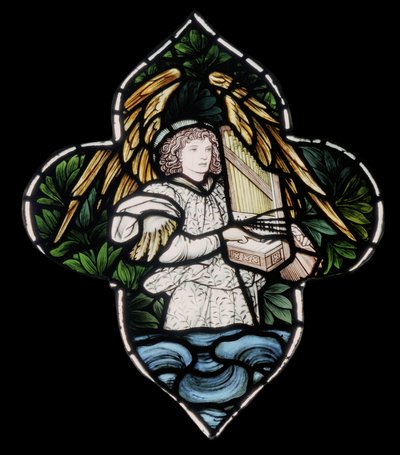 St Martin In The Bull Ring, Angel with Organ, 1876 by Edward Burne Jones