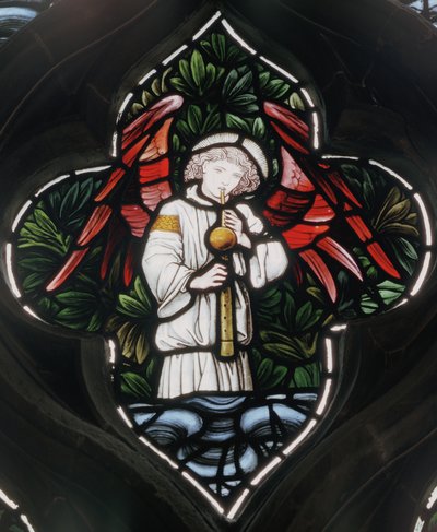 St Martin In The Bull Ring, Angel with Shawm, 1876 by Edward Burne Jones
