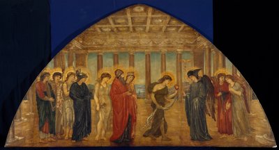 Cupid and Psyche - Palace Green Murals - Psyche entering the Portals of Olympus by Edward Burne Jones