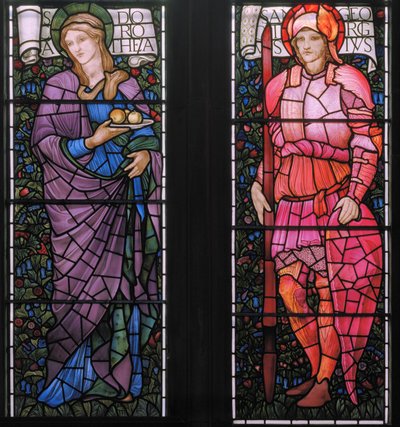 Dorothy and St George in Pink Armour, East Window by Edward Burne Jones
