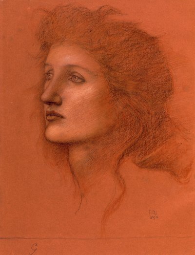 Female Head, 1890 by Edward Burne Jones