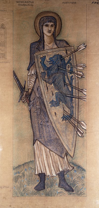 Fortitude: design for a stained glass window at St. Cuthbert