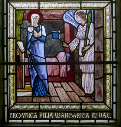 The Annunciation, St Margaret, Rottingdean, Morris & Co., Edward Burne-Jones by Edward Coley Burne Jones