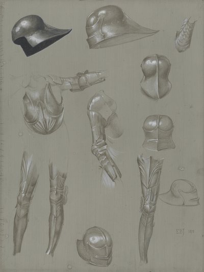 Studies of a Suit of Armour, 1875 by Edward Burne Jones