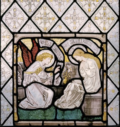The Annunciation (detail from the east window) by Edward Burne Jones