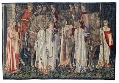 The Arming and Departure of the Knights, tapestry designed by the artist and woven by Morris & Co. by Edward Burne Jones