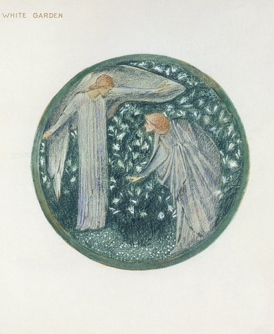 The Flower Book: XXXIV. White Garden by Edward Burne Jones