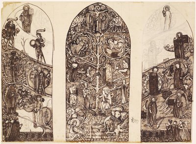 The Tree of Jesse, design for stained glass at Waltham Abbey, produced by Powell & Co. by Edward Burne Jones