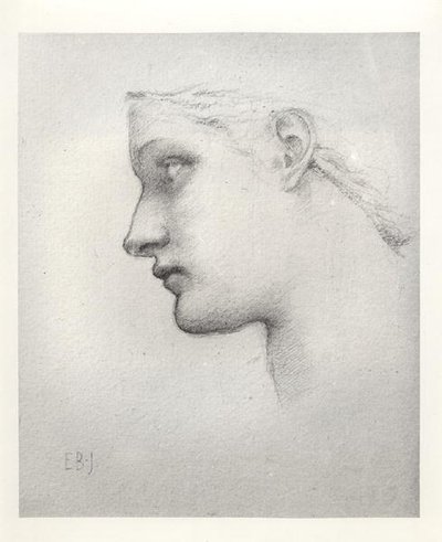 Variant Study for Head of the Queen in Laus Veneris by Edward Burne Jones