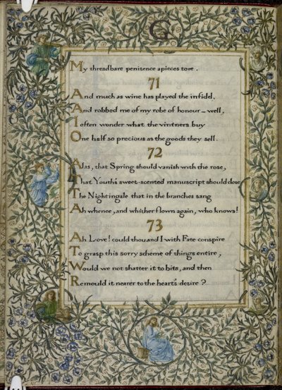 The Rubaiyat of Omar Khayyam, Verses 71 - 73 by Edward Coley and Morris William Burne Jones