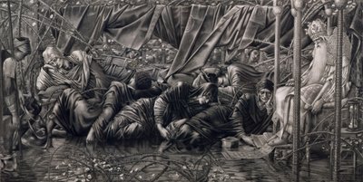 The Legend of the Briar Rose: The Council Room, pub. by Thomas Agnew & Sons, 1890 by Edward Coley after Burne Jones