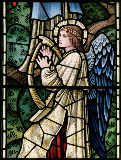 Angels of Paradise, Angel Musicians (detail) by Edward Coley and Dearle Burne Jones