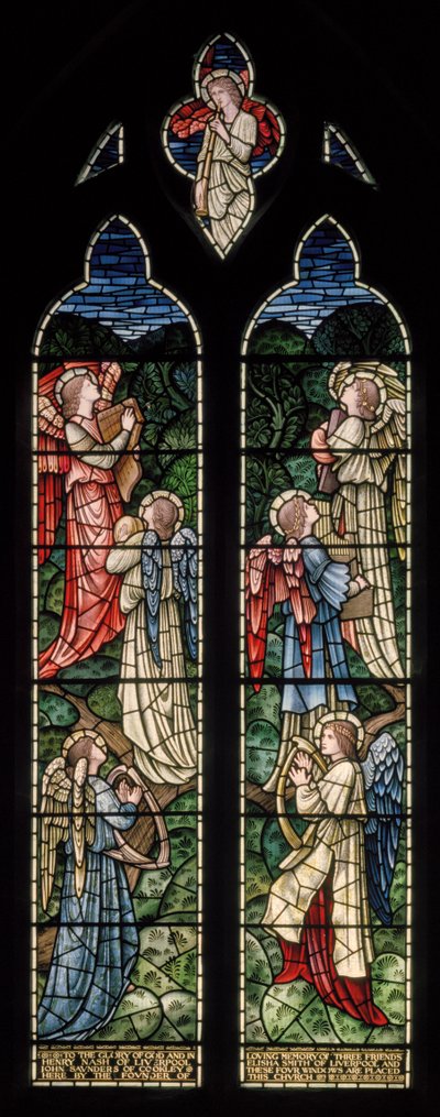 Angels of Paradise, Angel Musicians by Edward Coley and Dearle Burne Jones