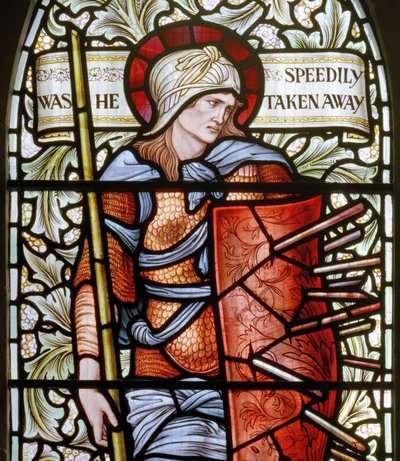 Fortitude (detail) by Edward Coley and Dearle Burne Jones