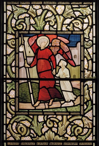 The Child with Guardian Angel by Edward Coley and Dearle Burne Jones
