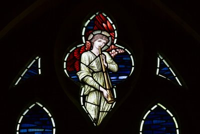 Tracery Angel, Angel Musicians by Edward Coley and Dearle Burne Jones
