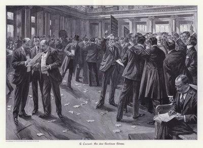 At the Berlin Stock Exchange by Edward Cucuel