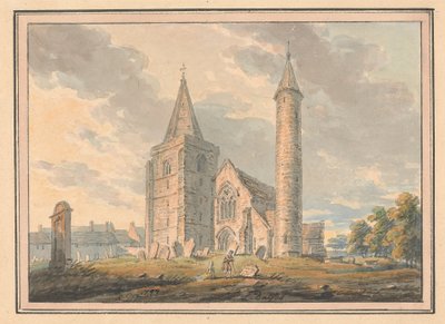 Brechin Cathedral and Round Tower, Forfarshire, Scotland by Edward Dayes