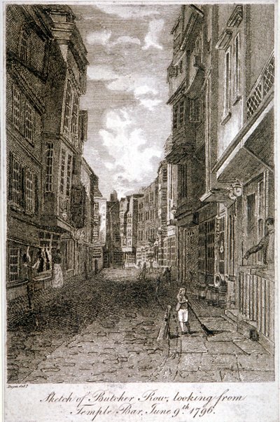 Butcher Row, Westminster, London, 1796 by Edward Dayes