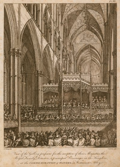 Commemoration of Handel, Westminster Abbey, London by Edward Dayes