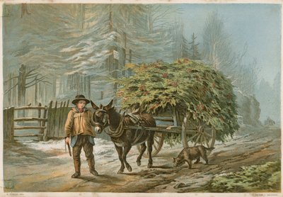 A man leading a donkey by Edward Duncan