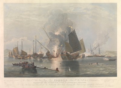 Iron Steamship Nemesis, War Junks in Anson