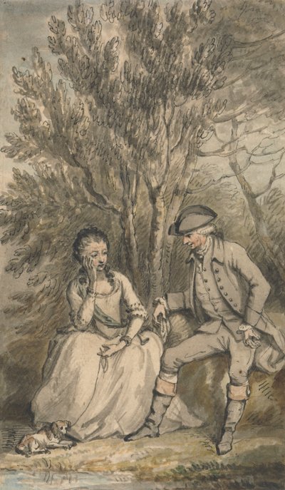 Illustration to A Sentimental Journey: Episode: Maria and her Dog Sylvia by Edward Edwards