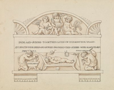 Design for Monument to Dyde and Scribe by Edward Francis Burney
