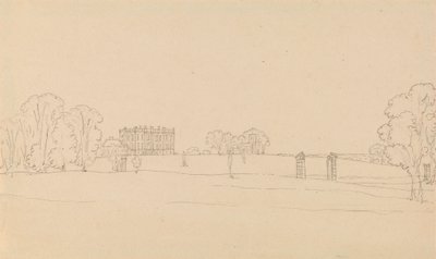 Distant View of Easton Neston, Northants by Edward Francis Burney