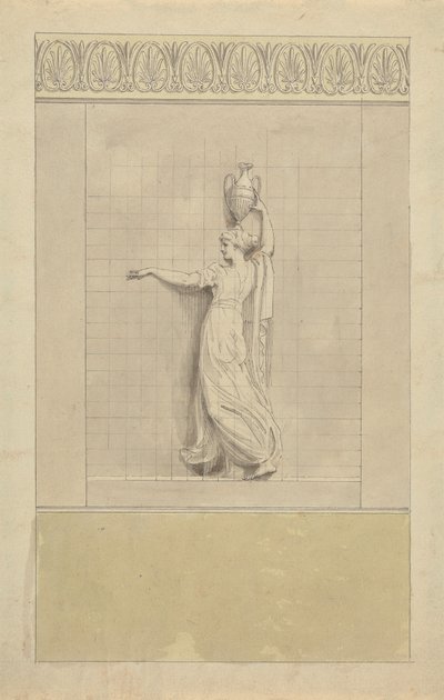 Female Figure carrying Water Jug on her Head by Edward Francis Burney