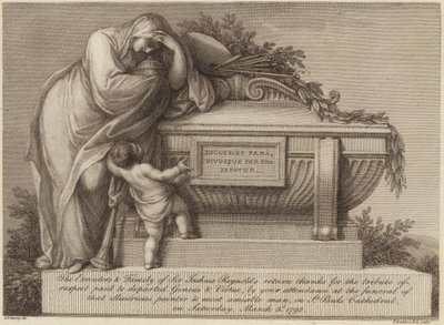 Funeral ticket of Sir Joshua Reynolds by Edward Francis Burney